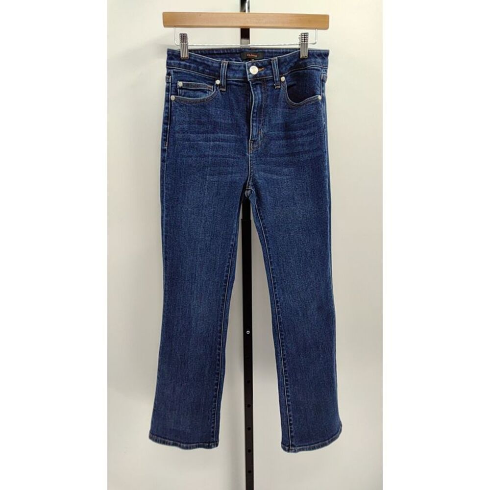 Quince Womens Bella Stretch Kick Flare Jeans Midnight Blue Pants 27